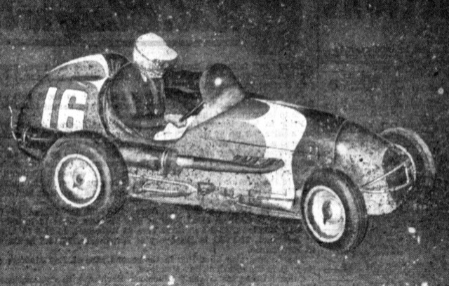 Walt Faulkner's midget at Gilmore Stadium, 1949
